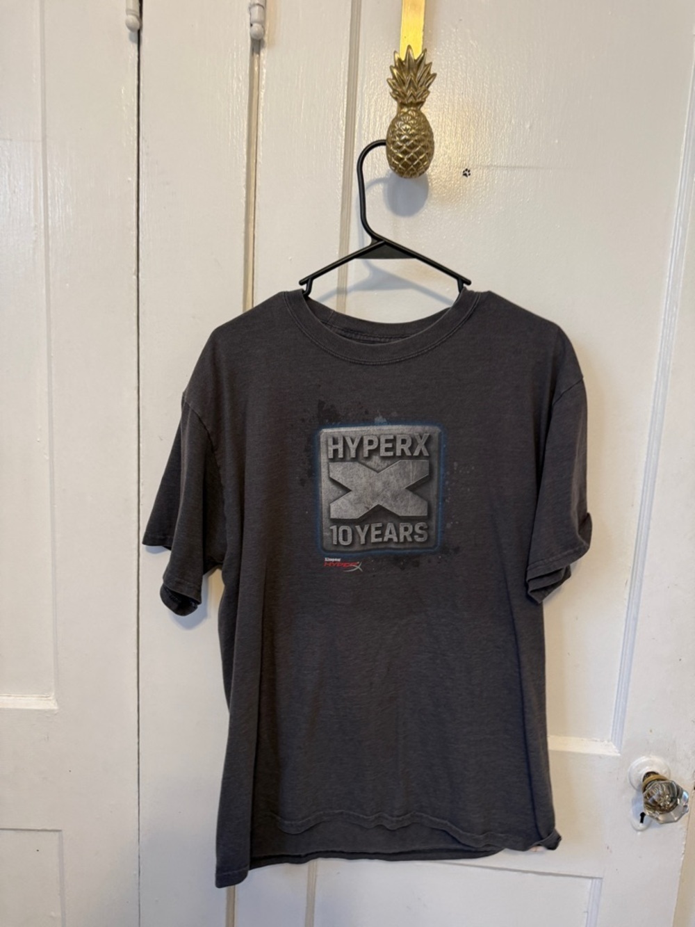 HyperX 10 Years Graphic Tee - Charcoal Gray HANES BEEFY-T large